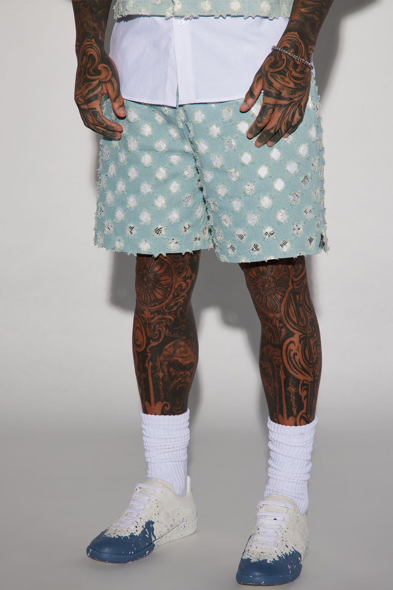 Bravo Basketball Shorts - Light Blue Wash