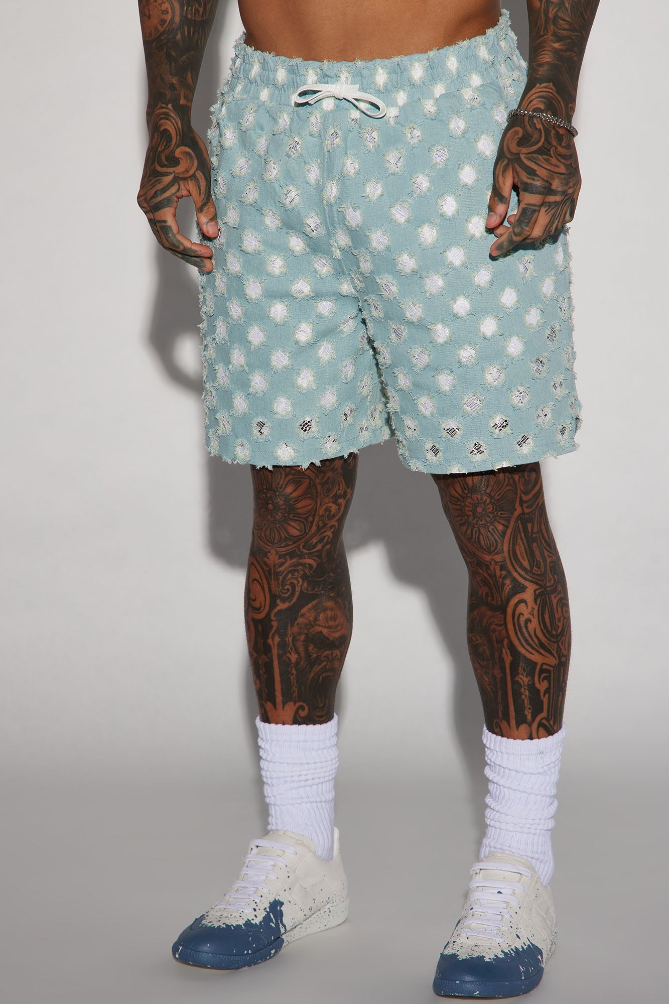 Bravo Basketball Shorts - Light Blue Wash