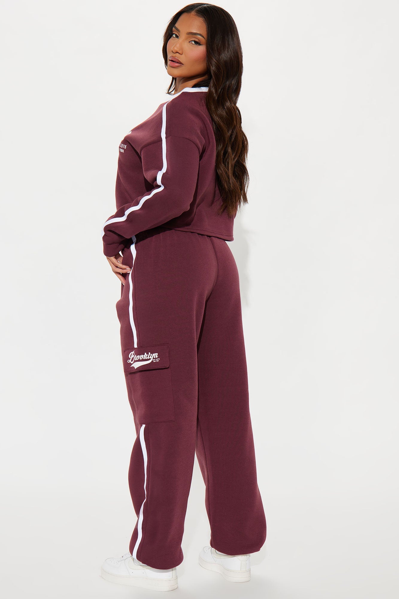 Brooklyn Life Fleece Jogger Set - Burgundy