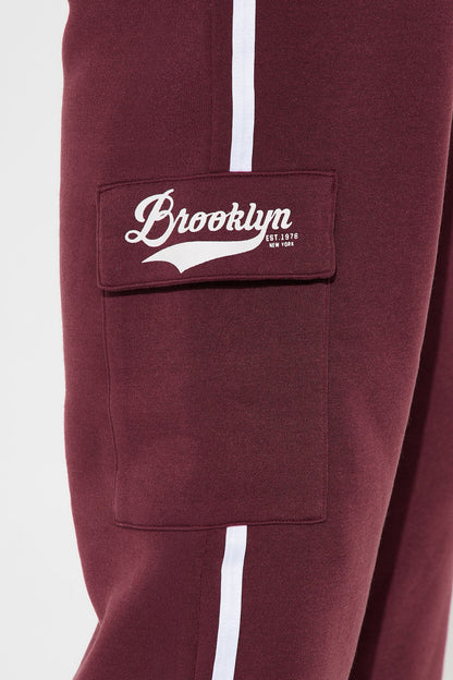 Brooklyn Life Fleece Jogger Set - Burgundy
