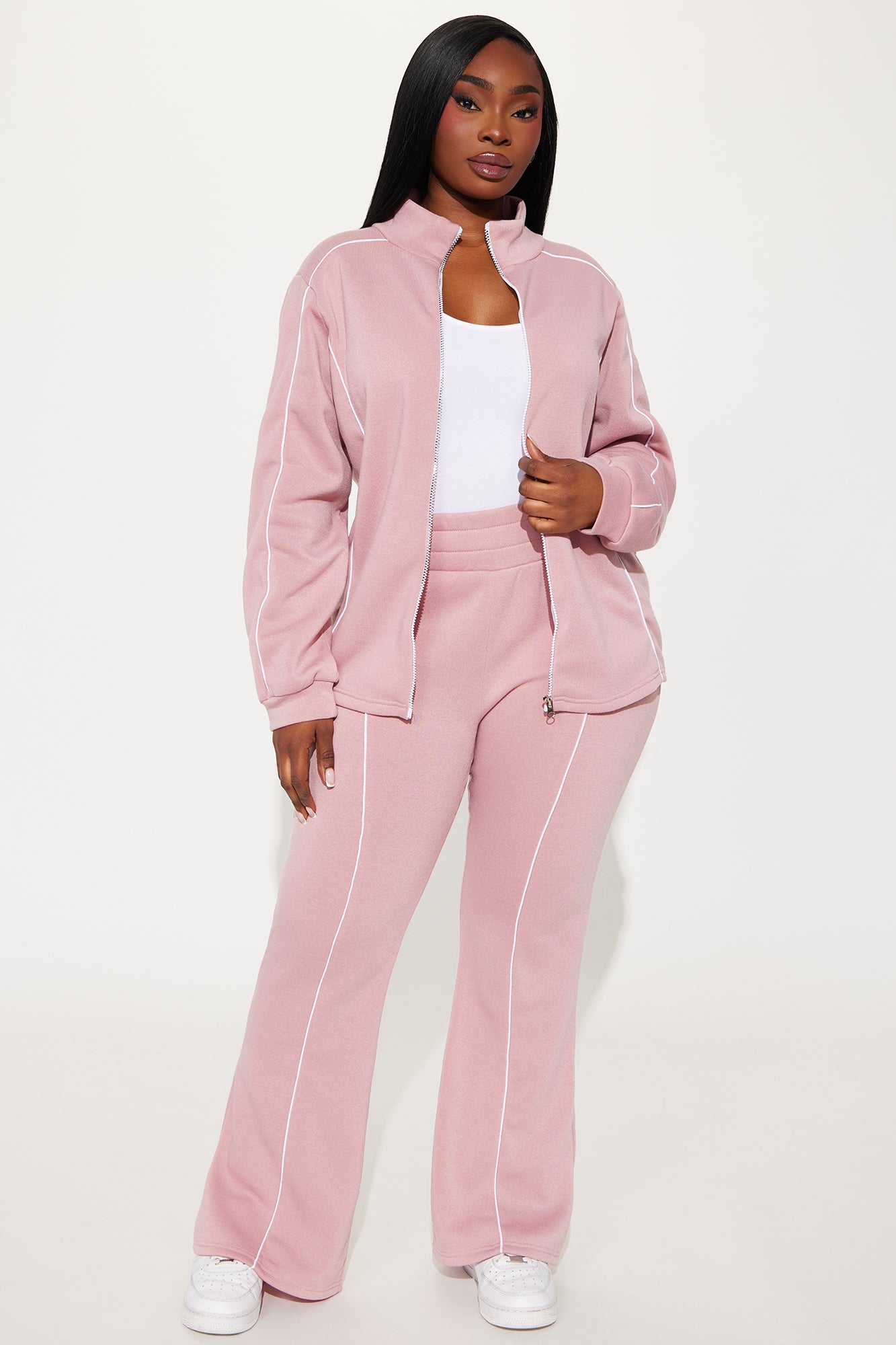 Kassidy Fleece Pant Set - Mauve