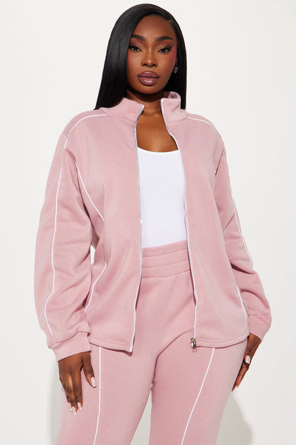Kassidy Fleece Pant Set - Mauve