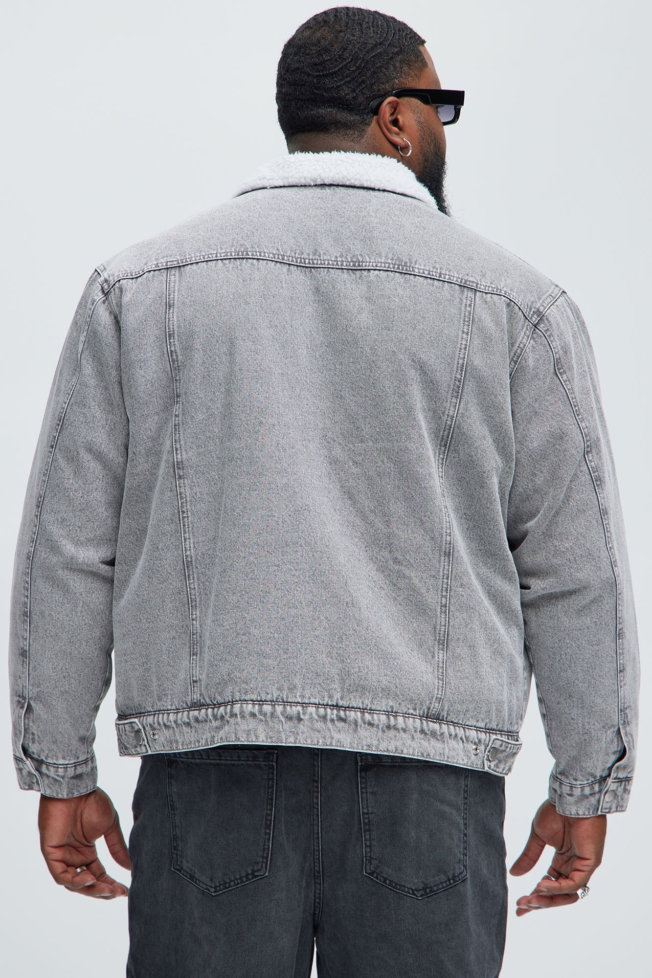 Street Dreams Sherpa Collar Jacket - Grey/combo