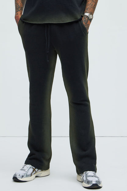 Tyson Blurred Lines Skinny Flare Sweatpants - Black