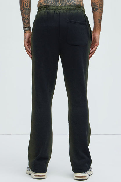 Tyson Blurred Lines Skinny Flare Sweatpants - Black