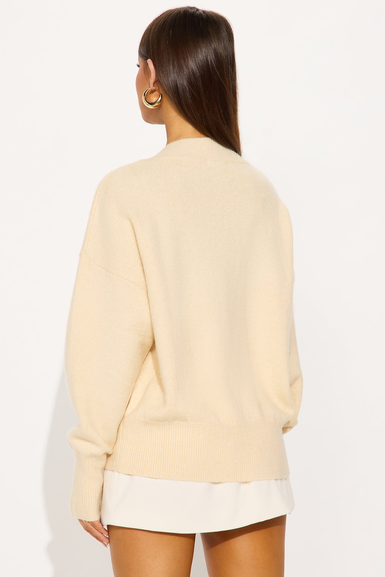 Serene V Neck Sweater - Oatmeal