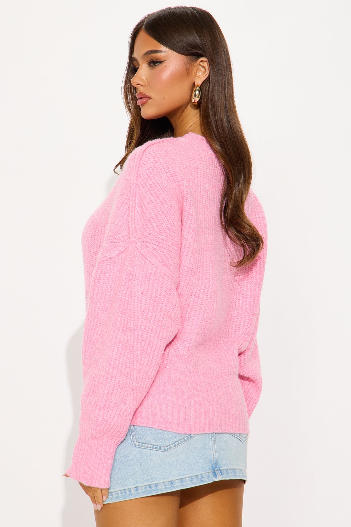 Ice Baby Crew Neck Sweater - Pink