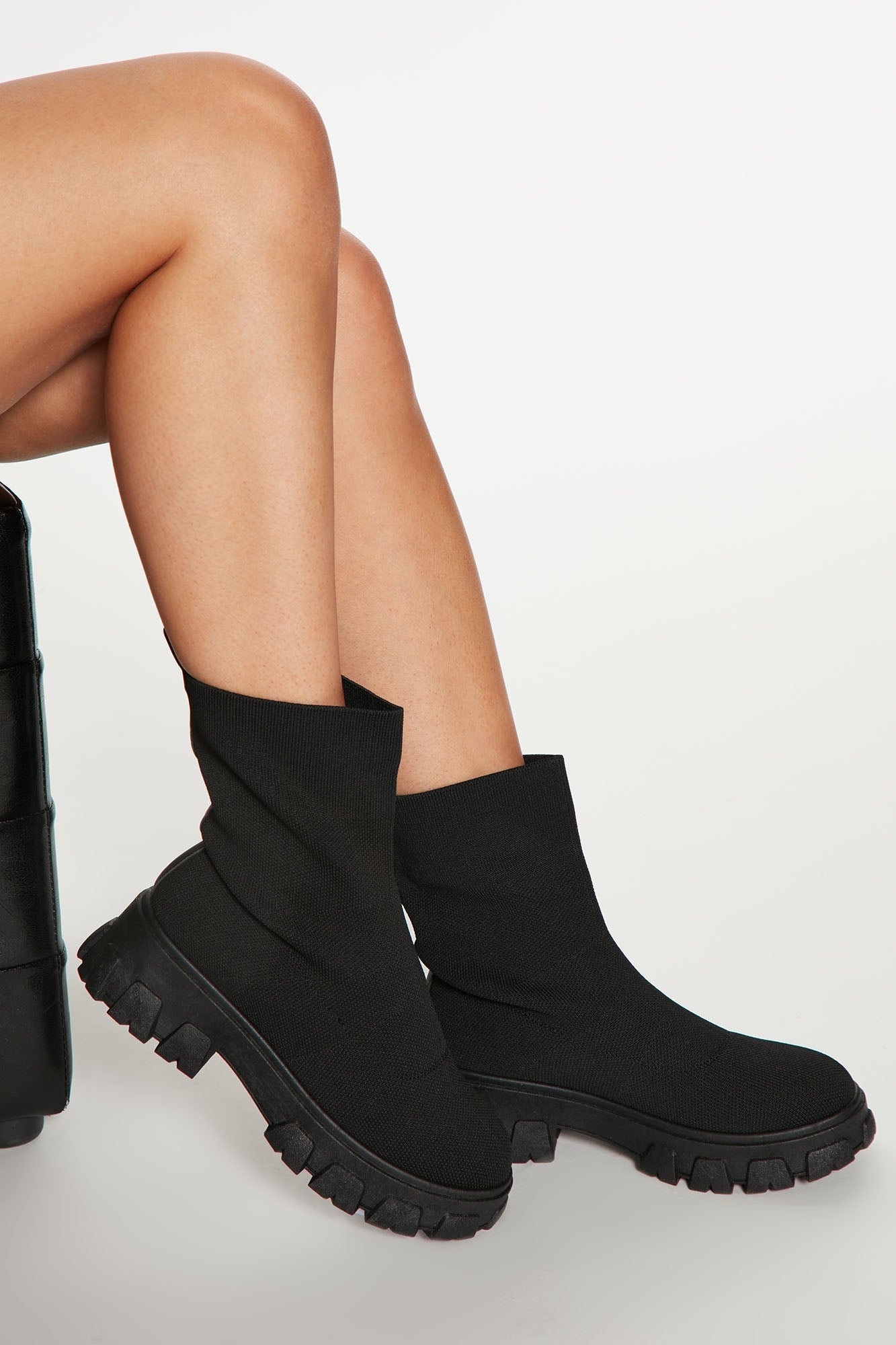 Right About It All Lug Sole Booties - Black