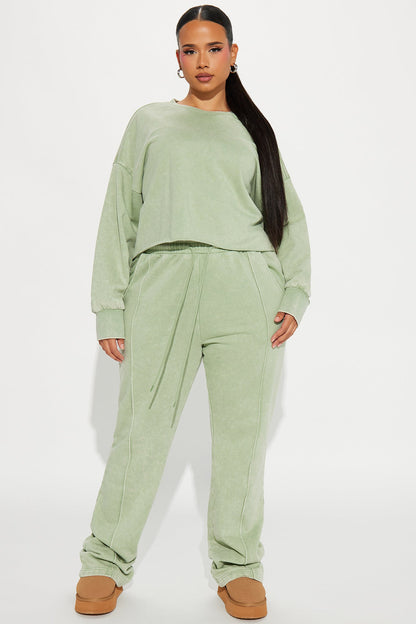 Chill Out Lounge Flare Pant - Sage