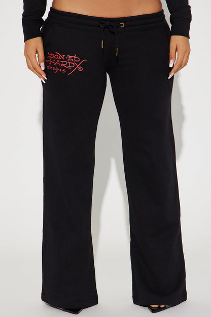 Ed Hardy NYC Wide Leg Pant - Black