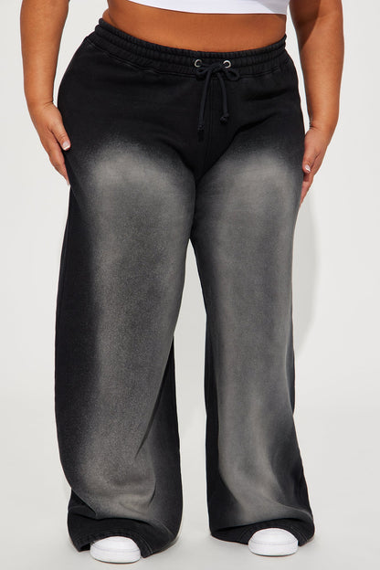 Gianna Washed Lounge Pant - Black