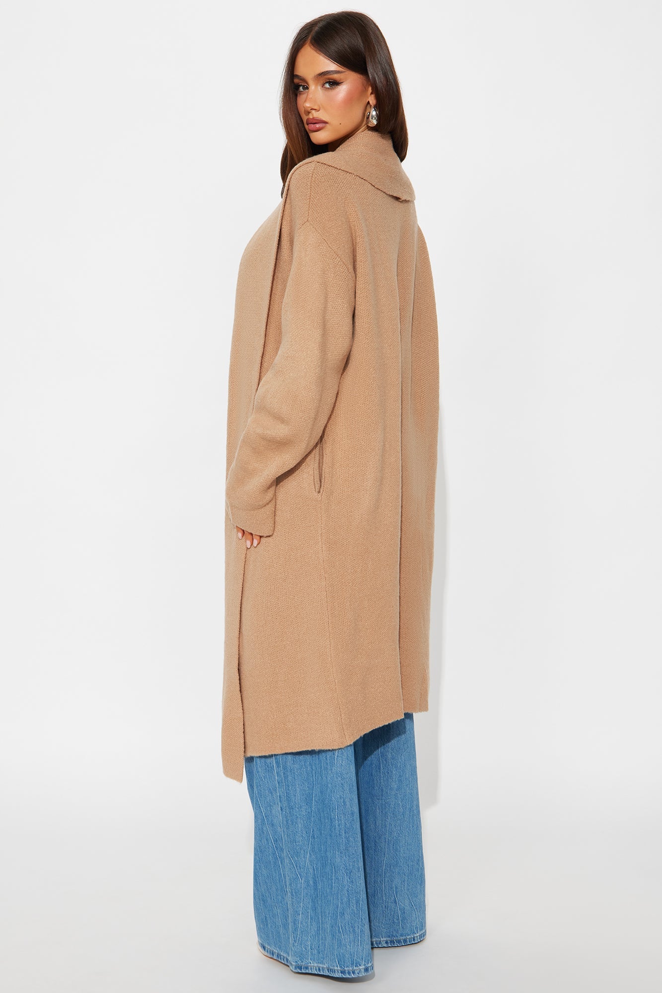Winter Needs Open Front Cardigan - Taupe