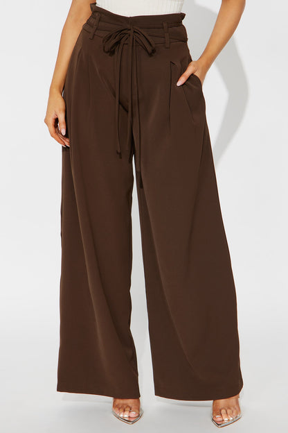 Always Ambitious Belted Trouser Pant 32″ - Brown