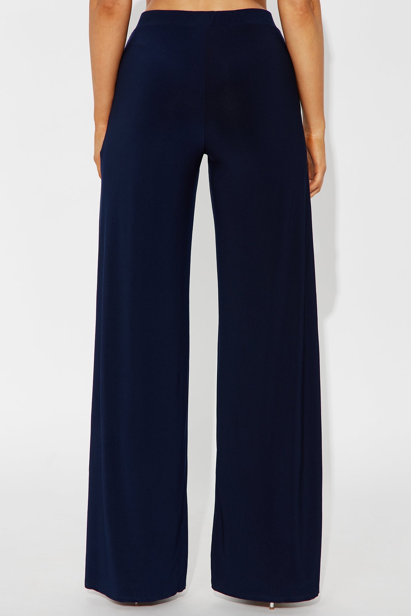 Promise Me Low Rise Wide Leg Travel Pant 33 - Navy