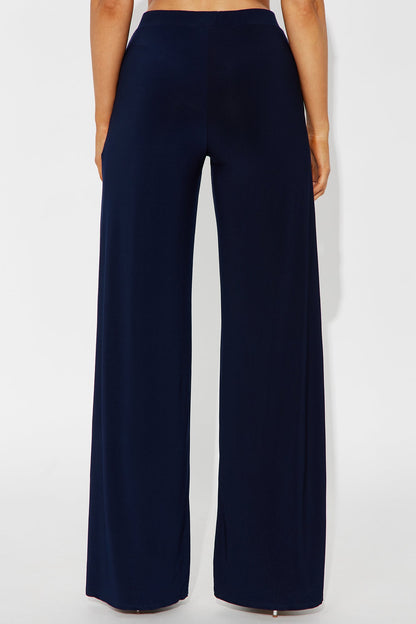 Promise Me Low Rise Wide Leg Travel Pant 33 - Navy