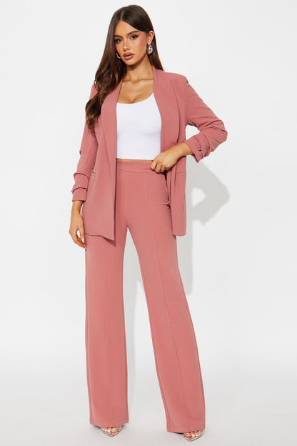 Victoria High Waisted Dress Pants - Rose