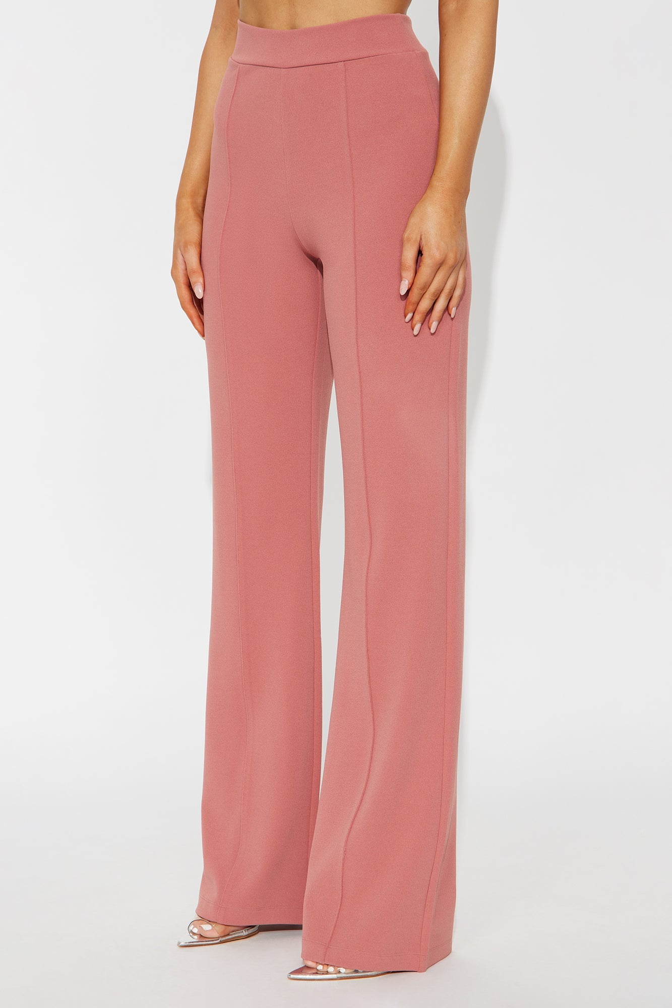 Victoria High Waisted Dress Pants - Rose