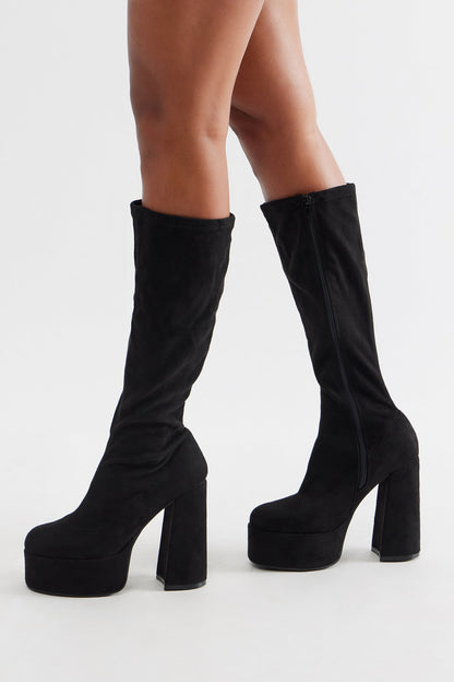 Camden Platform Boots - Black/Black