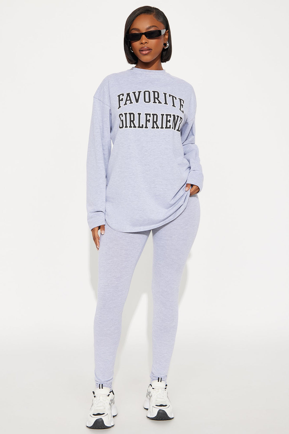 Favorite Girlfriend Legging Set - Heather Grey