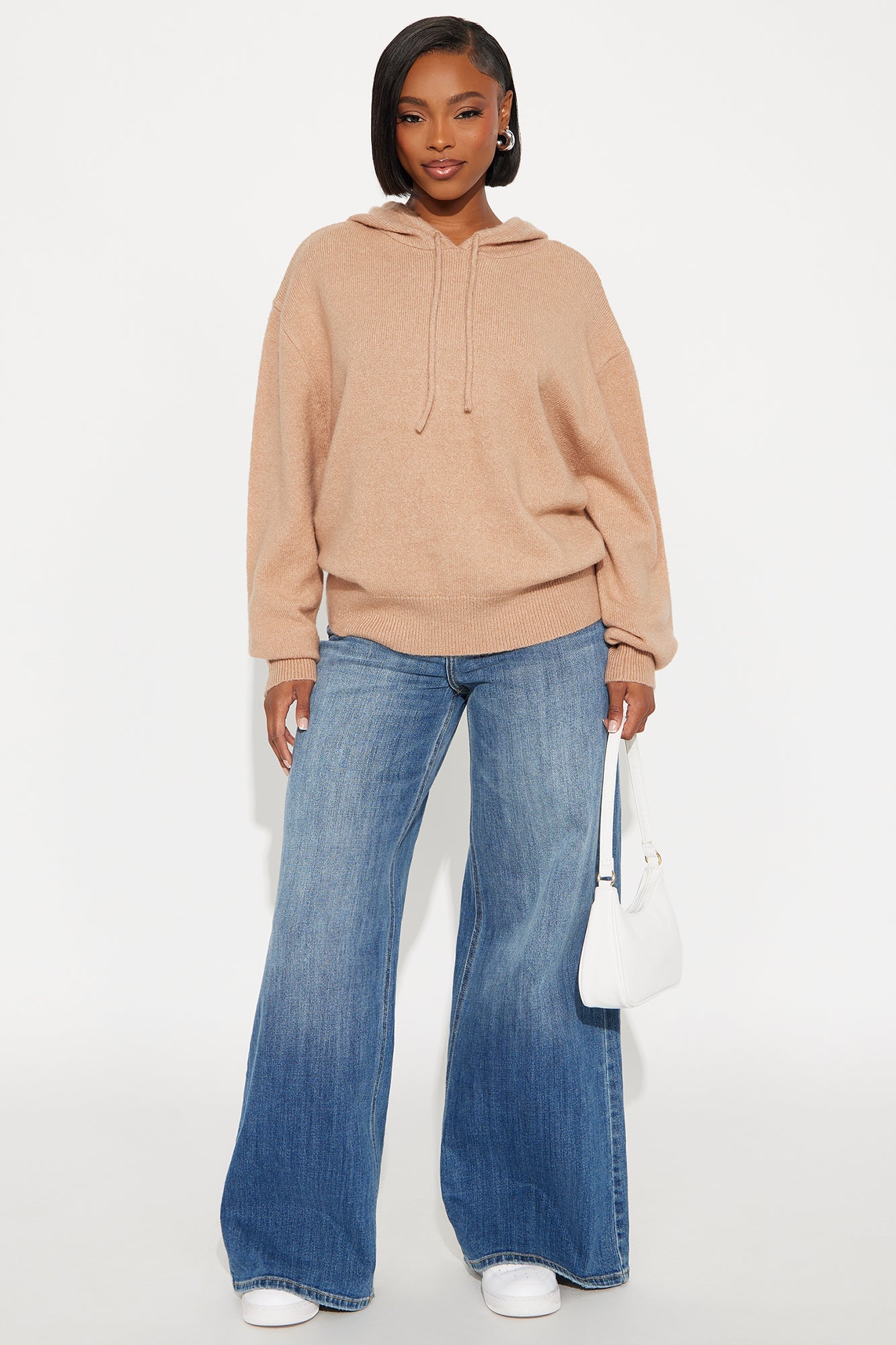 On Weekends Sweater Hoodie - Taupe