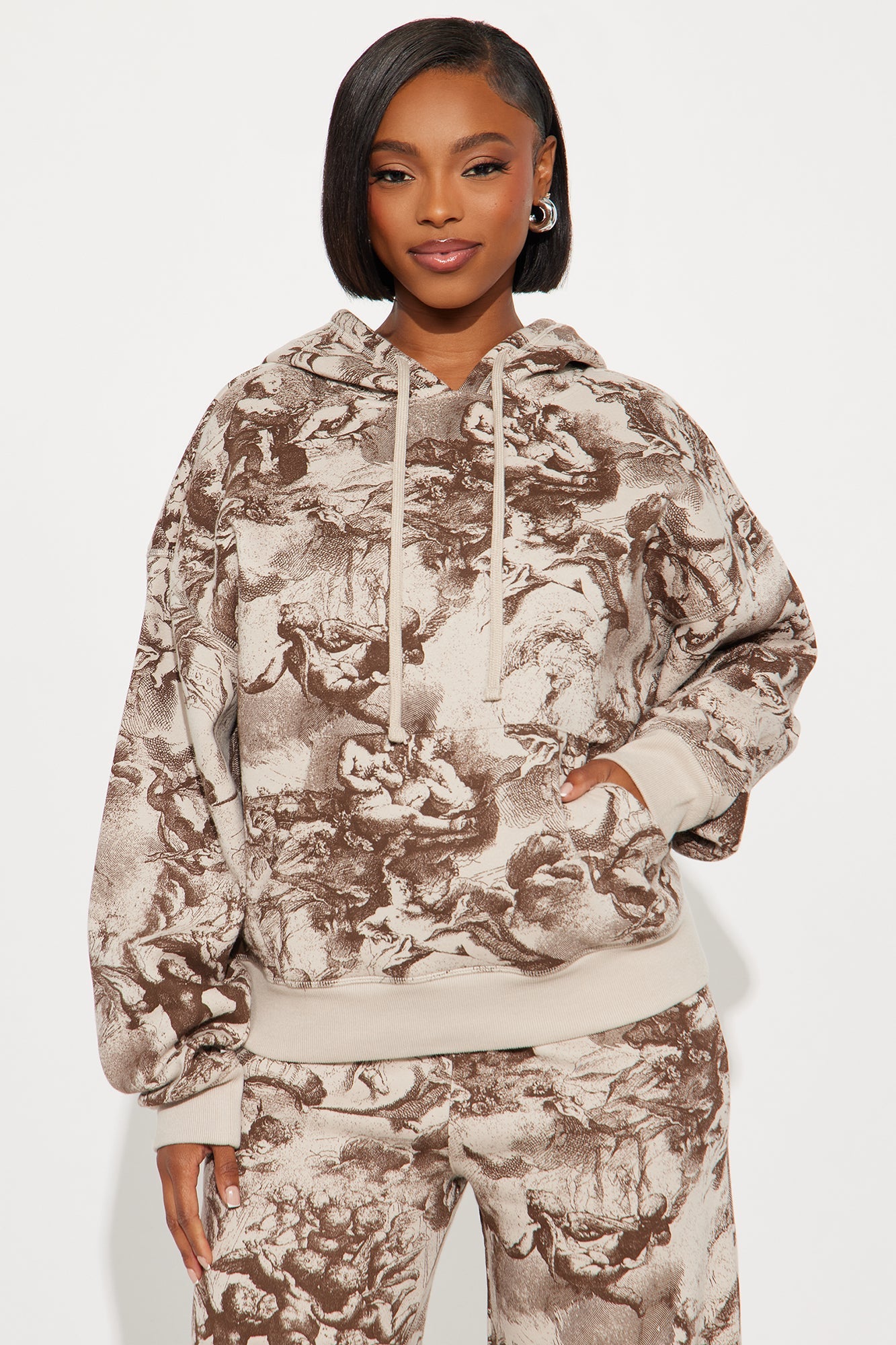 Heaven Made Fleece Oversized Hoodie - Taupe