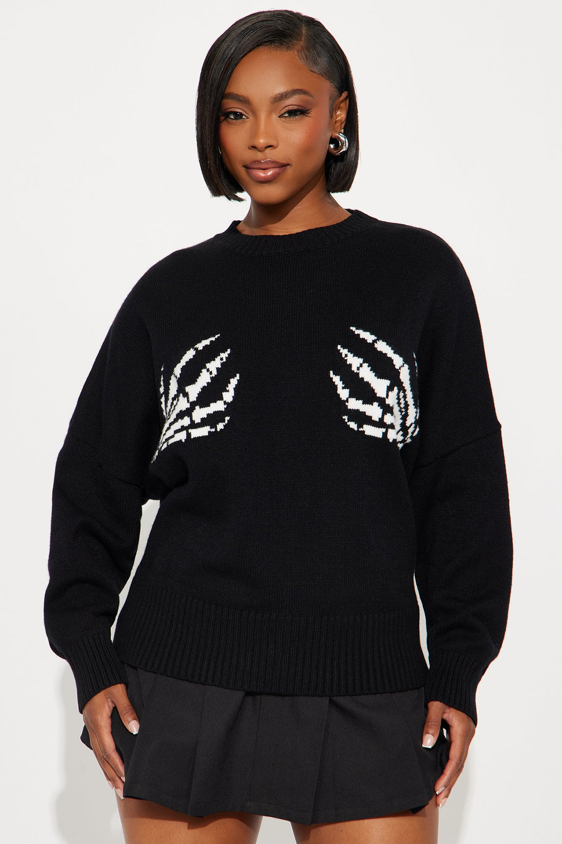 Bad To The Bone Skeleton Sweater - Black/combo
