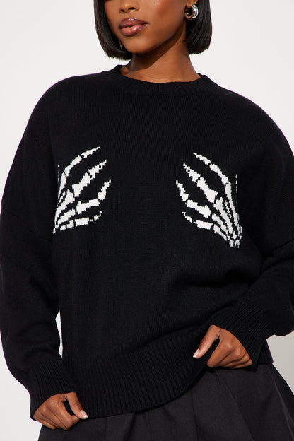 Bad To The Bone Skeleton Sweater - Black/combo