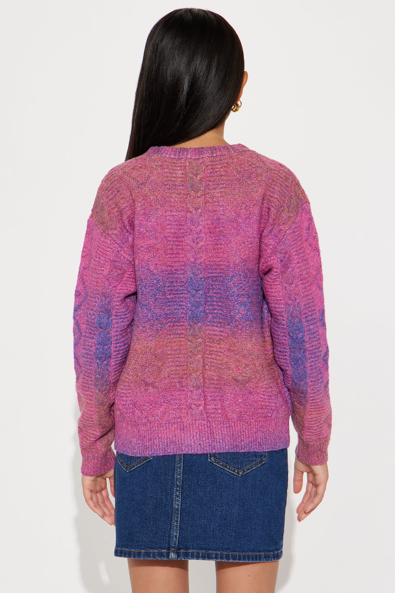 Mini Seasons Change Ombre Cardigan - Pink/combo
