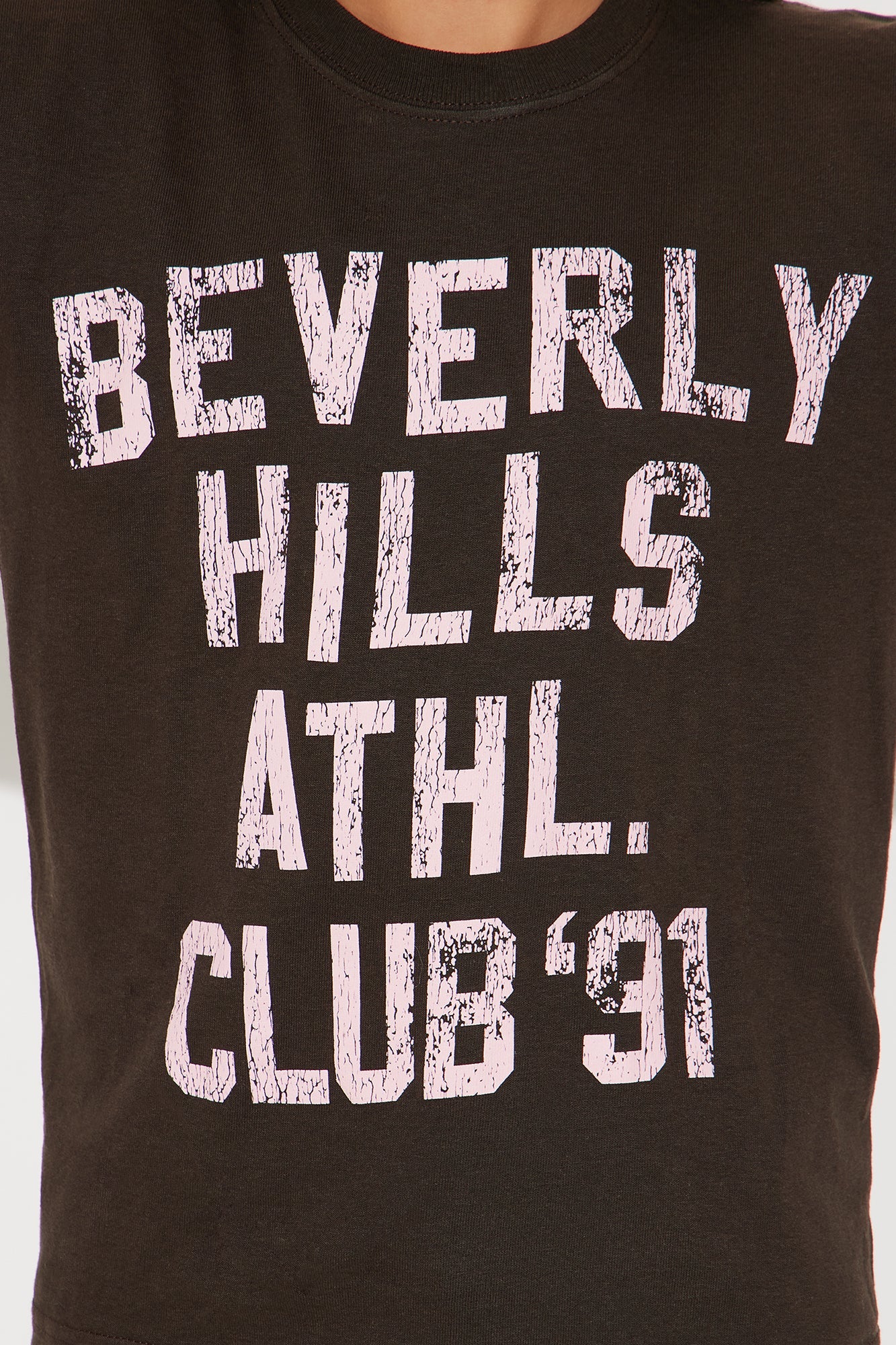 Mini Beverly Hills Athl Club Vintage Washed Tee - Brown
