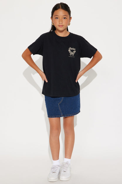 Mini Feeling Fearless Butterfly Tee - Black
