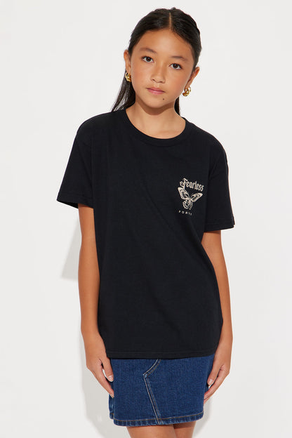 Mini Feeling Fearless Butterfly Tee - Black
