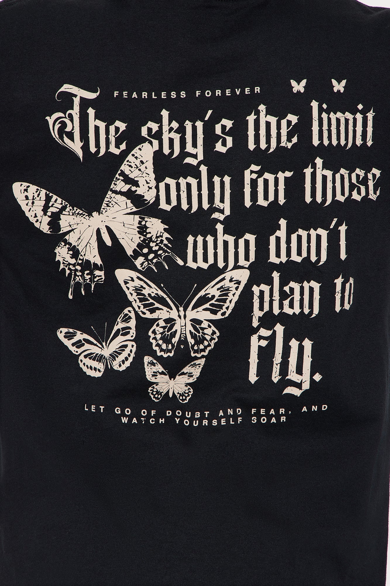 Mini Feeling Fearless Butterfly Tee - Black