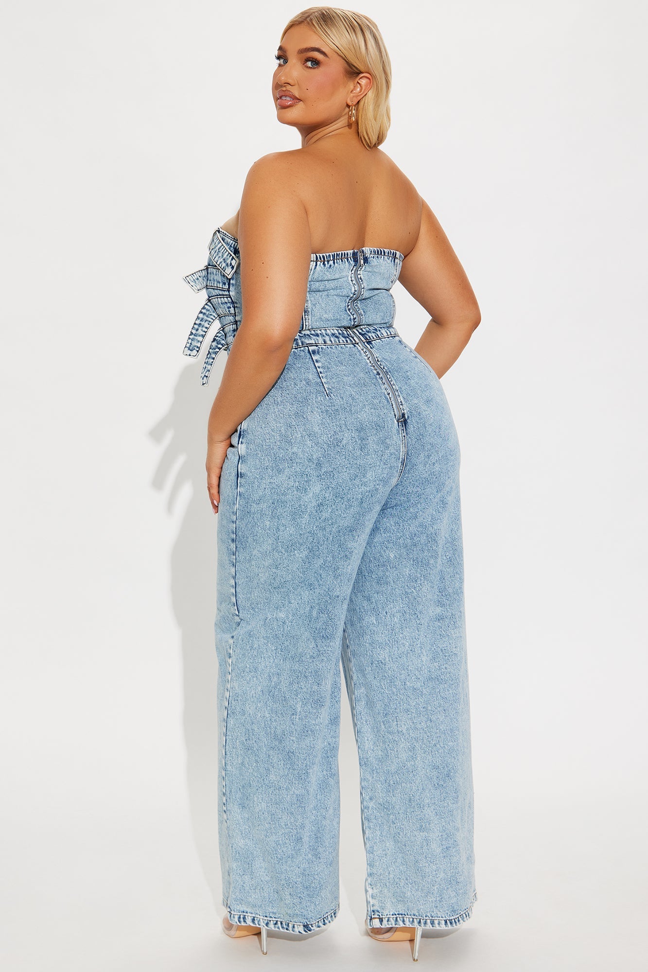 Send Your Location Denim Jumpsuit - Medium Wash