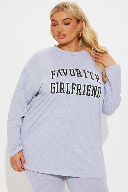 Favorite Girlfriend Legging Set - Heather Grey