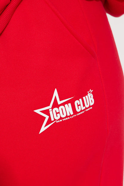 Iconic Club Fleece Pant Set - Red