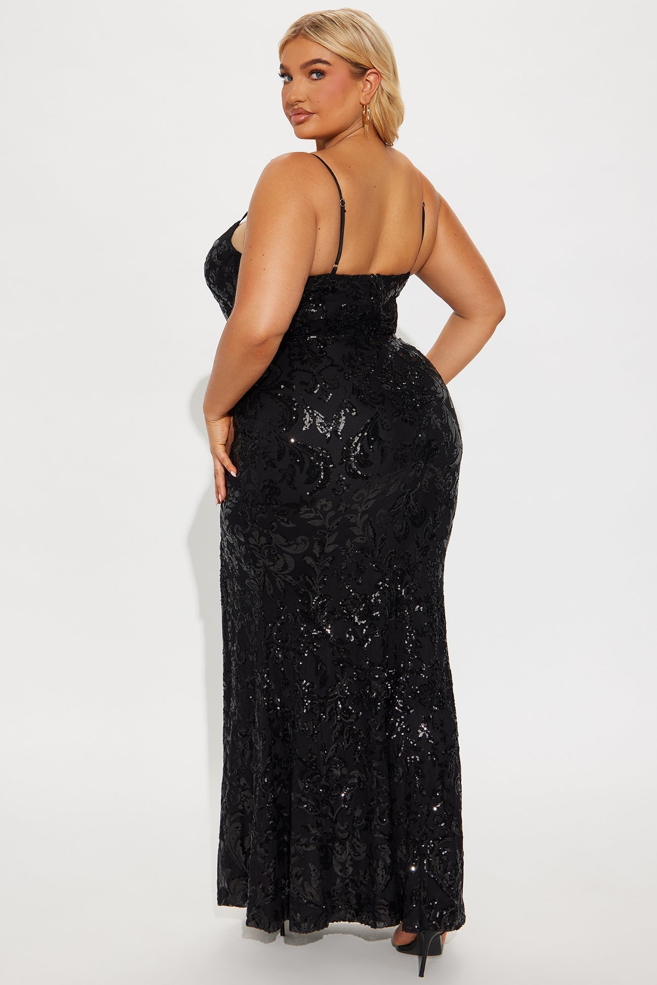Camryn Embellished Corset Gown - Black