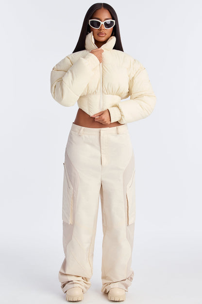 Get Ahead Windbreaker Jogger 31″ - Cream/combo