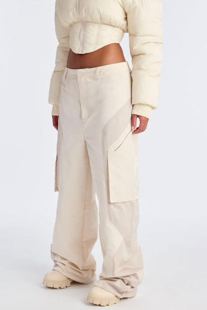 Get Ahead Windbreaker Jogger 31″ - Cream/combo