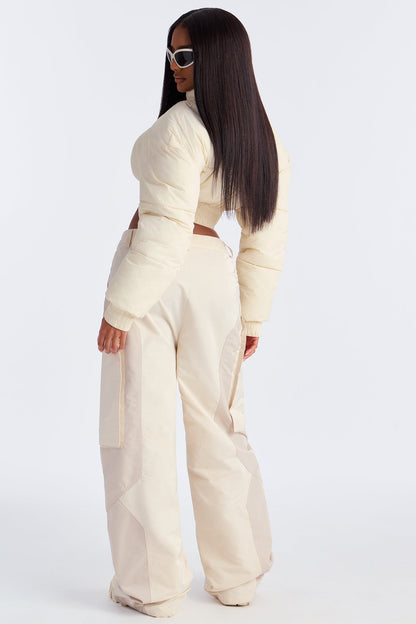 Get Ahead Windbreaker Jogger 31″ - Cream/combo