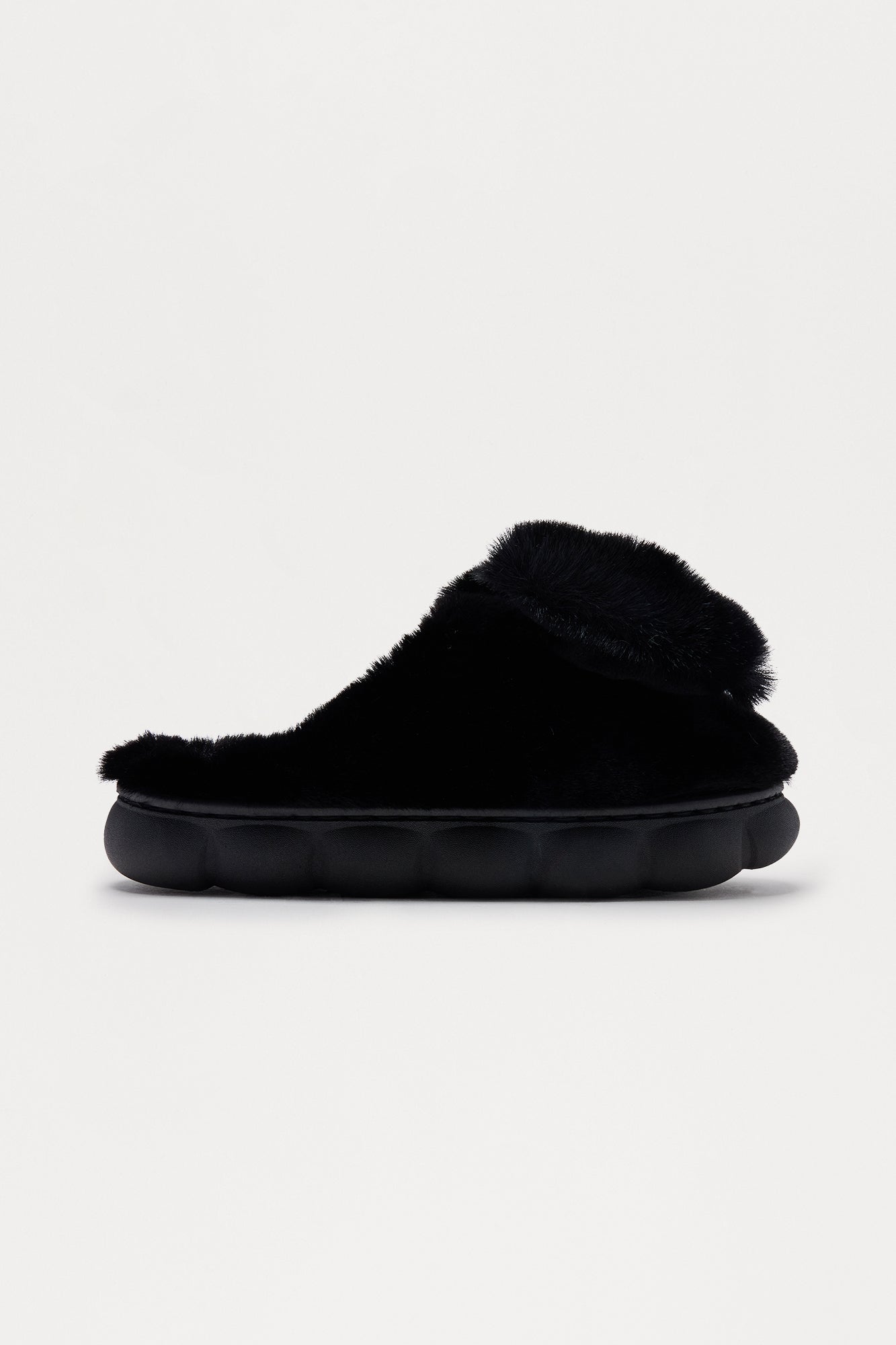 Pillow Talk Sherpa Bow Slippers - Black