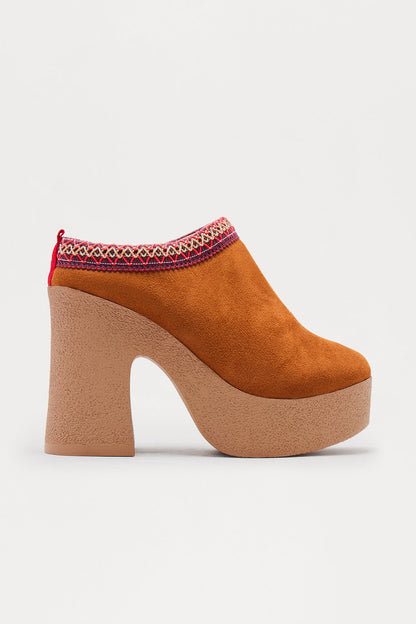 Finnick Platform Booties - Chestnut