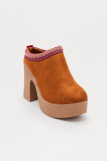 Finnick Platform Booties - Chestnut