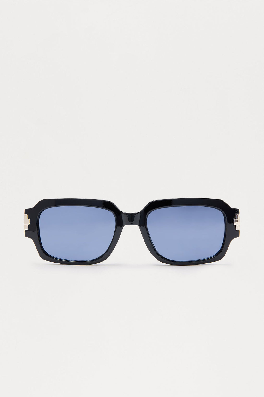 On Task Square Frame Colored Lens Sunglasses - Black