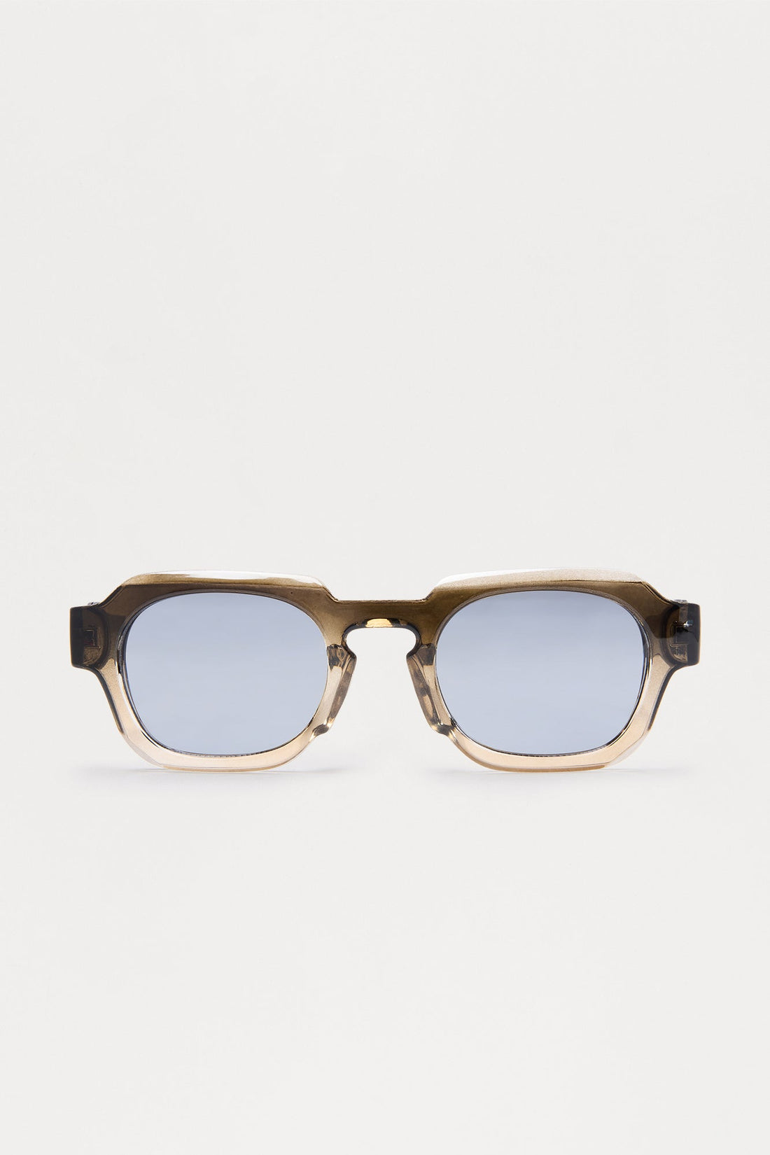 Geo Frame Colored Lens Sunglasses - Dark Grey