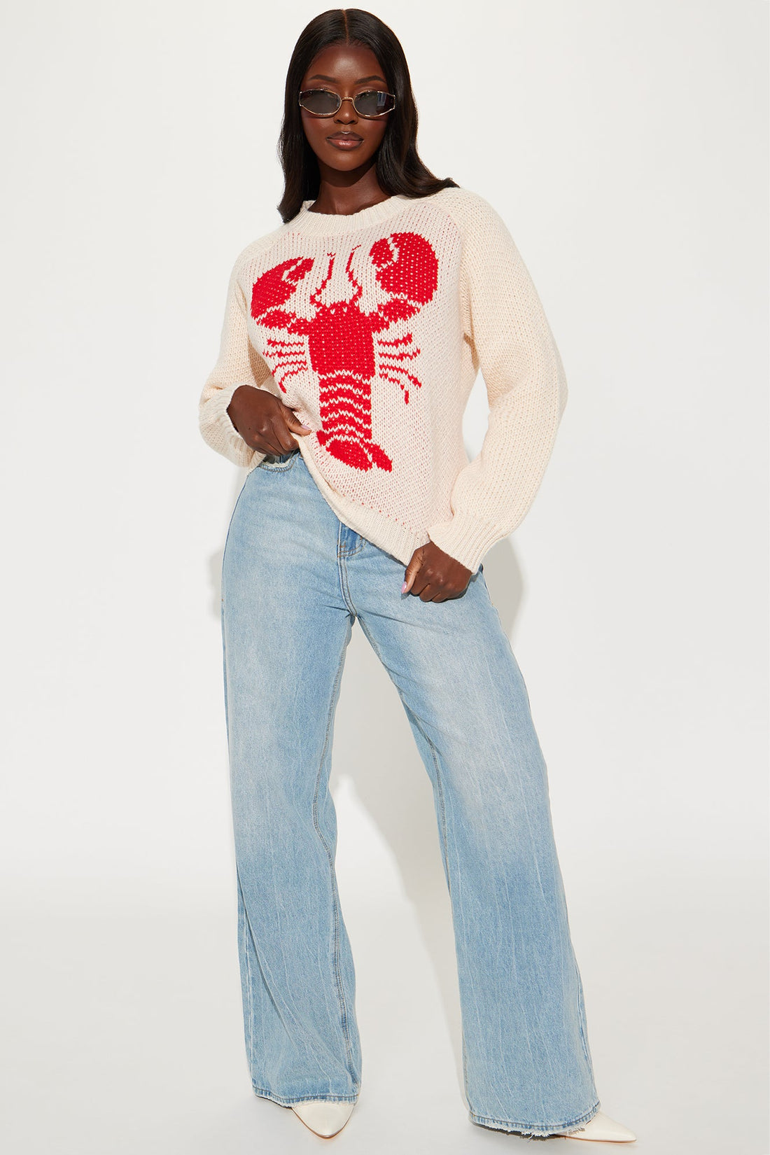 By The View Lobster Sweater - Sand/combo