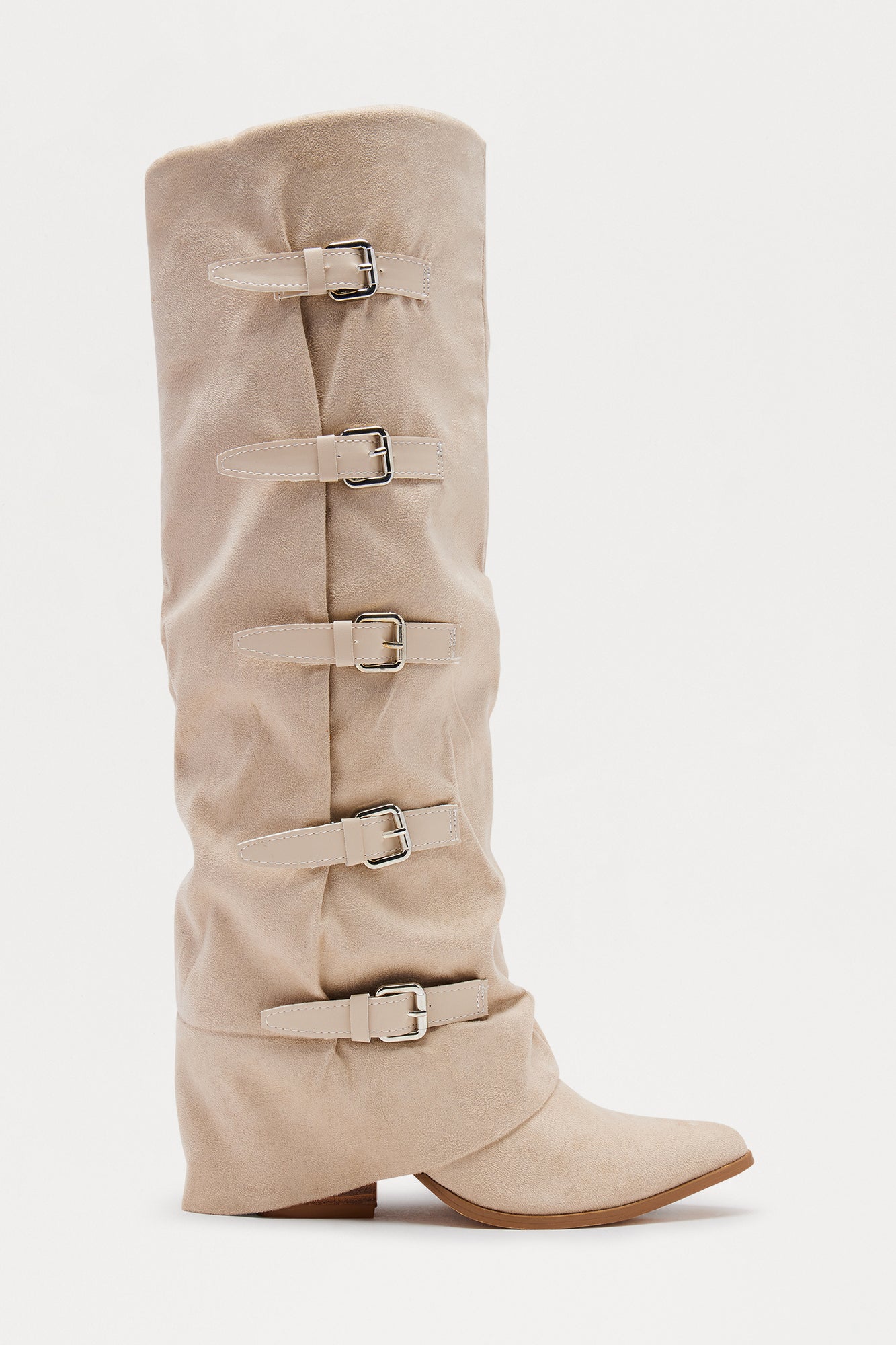 Wait And See Knee High Boots - Beige