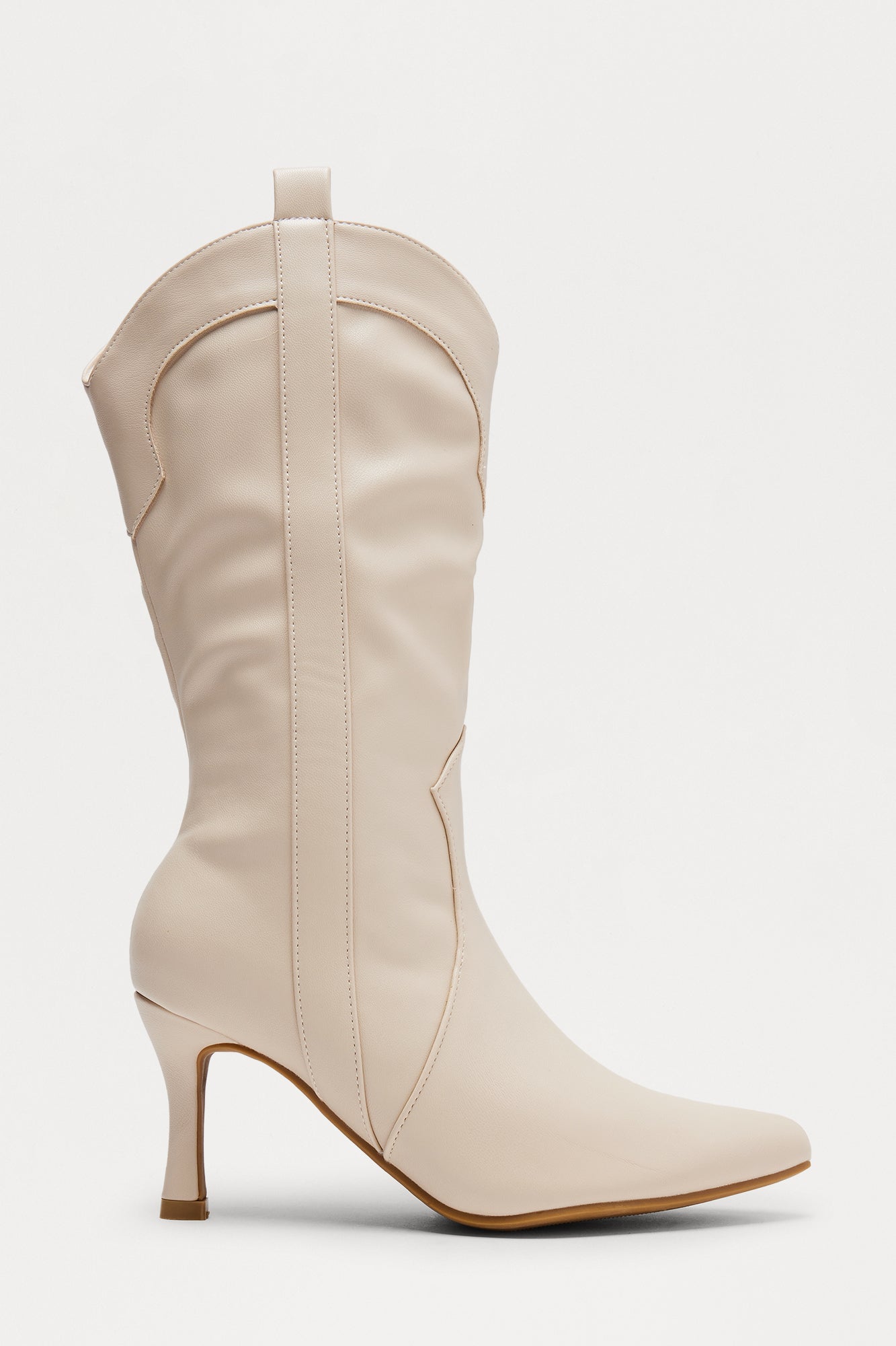 Kay Stiletto Cowboy Boots - Ivory