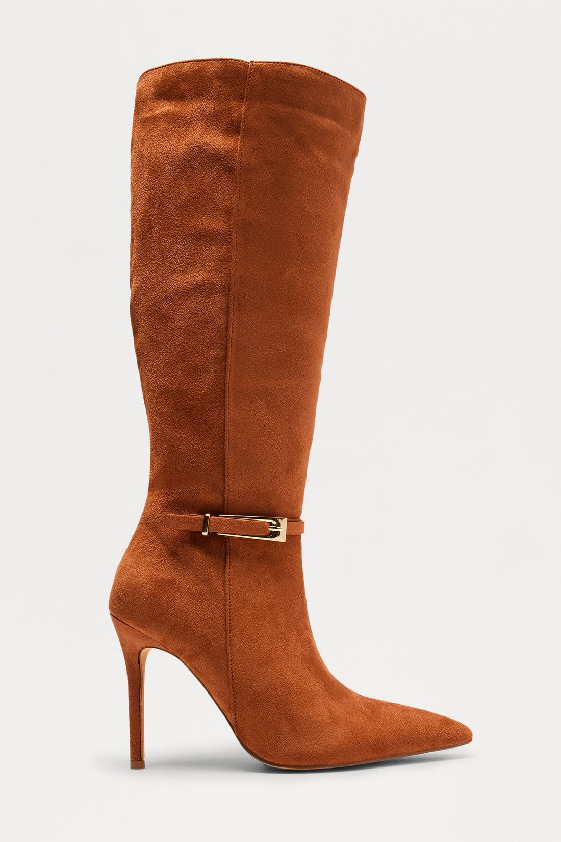 Seacrest Buckle Knee High Boots - Camel