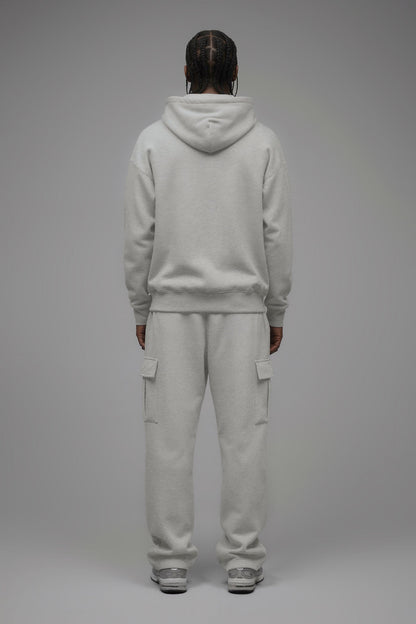 410 Oversized Zip Hoodie - Heather Grey