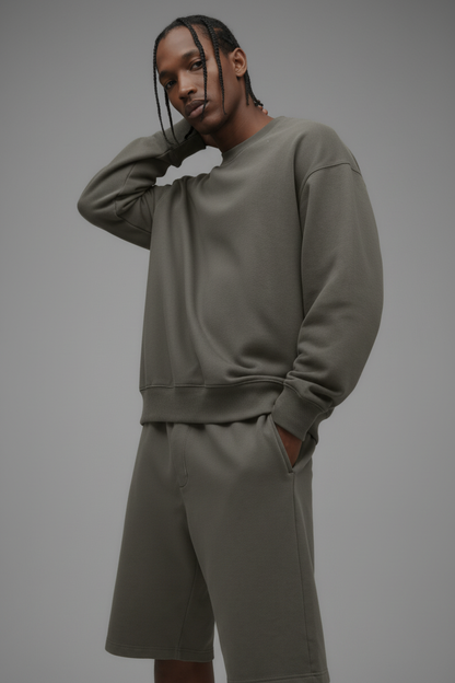 410 Oversized Crewneck - Moss Grey